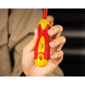 Отвёртка DL516100 диэлектрическая до 1000В крестовая PH2х100 мм Deli