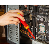 Отвёртка DL518150 диэлектрическая до 1000В крестовая PH3х150 мм Deli