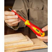 Отвёртка DL518150 диэлектрическая до 1000В крестовая PH3х150 мм Deli