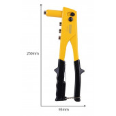 Заклёпочник DL2310 ручной 250 мм (диаметр 2,4/3,2/4,0/4,8 мм) Deli