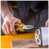 Тонкогубцы DL2108 удлиненные 200 мм, двухкомпонентная рукоять Deli