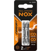 Биты двусторонние 336005 COREBIT SET2 2Х PZ2-PZ2, PZ1-PZ3x50 мм, 2 шт карта NOX