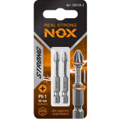 Бита 336150-2 STRONG torsion PH1x50 мм, 2 шт карта NOX