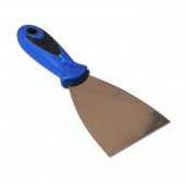 Шпатель ПРОФИ 80 мм из нержавеющей стали с двухкомпонентной ручкой ИНТЕК