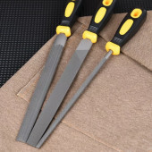 Набор DL352083 напильников 3шт инструментальная сталь T12, обрезиненная рукоятка Deli