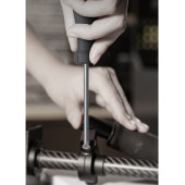 Отвёртка HT1103L шлицевая "Home Series Green" SL3x75мм рукоятка из софттач пластика Deli