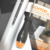 Отвёртка HT1106C шлицевая "Home Series Gray" SL6x150мм рукоятка из софттач пластика Deli