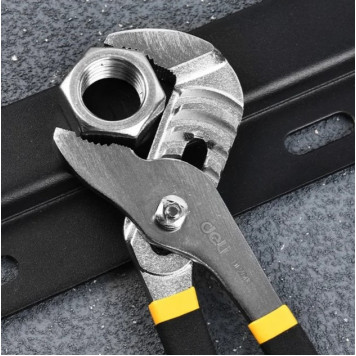 Клещи DL2608 переставные 200мм, диапазон раскрытия 5-35мм, прорезиненная рукоять Deli-2