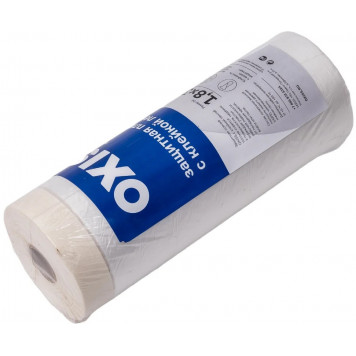 Пленка защитная 1,8мх33м строительная с клейкой лентой OXISS-1