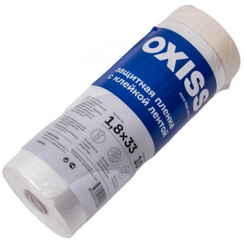 Пленка защитная 1,8мх33м строительная с клейкой лентой OXISS-2
