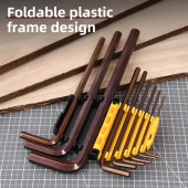 Ключи DL230708G набор шестигранных удлиненных 9шт размеры 1,5,2,2,5,3,4,5,6,8,10мм Deli