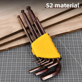 Ключи DL230709G н-р шестигранных с шаром удлиненных 9шт размеры 1,5,2,2,5,3,4,5,6,8,10мм Deli