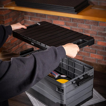 Ящик для инструментов складной Deli DL884160 615 х 360 х 295 мм, 60 литров-3