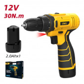 Шуруповёрт DL-DZ12-5A2 1х2Ач+ЗУ, 12В, 30Нм, кейс, Deli