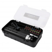 Отвёртка DL-DP04-E1B2 аккумуляторная (3,6В, 2А*ч, 5Нм, набор бит 24 шт, пласт. кейс) Deli