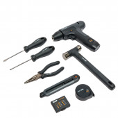 Набор HT0208 ручного инструмента + шуруповерт "Home Series Black" 8 предметов Deli