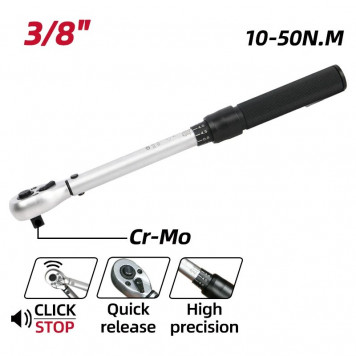 Ключ DL170050 динамометрический 10-50Нм, 3/8", 72 зуба Deli-1