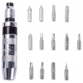 Отвёртка DL8901 ударная с набором бит 13шт Deli