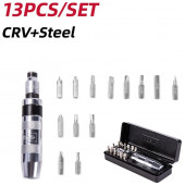 Отвёртка DL8901 ударная с набором бит 13шт Deli