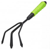 Рыхлитель DL580815 садовый ручной трехзубый длина 30 см, защита от ржавчины и коррозии Deli