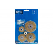 Щётки 06990 набор крацовки торцевые с хвостовиком (5шт) VOREL