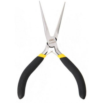 Тонкогубцы DL103006 мини удлиненные 150мм, прорезиненная рукоять Deli
