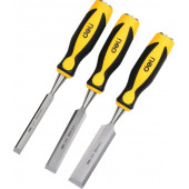 Н-р DL6203-ED1 стамесок плоских 3шт ширина 12/19/25мм, длина 140мм, CrV Deli