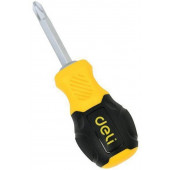 Двухсторонняя отвертка Deli DL632101 PH2+SL6, сталь Cr-V, общая длина хвостовика 75мм, двухкомпонент