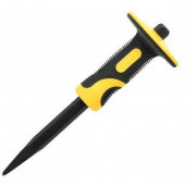 Зубило пикообразное с протектором Deli DL6410 4х16х250 мм, двухкомпонентная рукоять