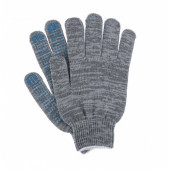 Перчатки рабочие хб, 10 класс, 5 нитей, с ПВХ точкой, серые, 1 пара