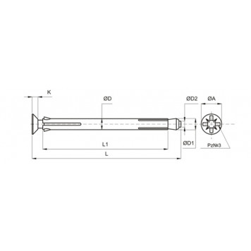 Рамный анкер (дюбель) 10х182 мм, уп 50шт.-1