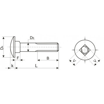 Болт мебельный 8х40 мм, уп 100шт.-1