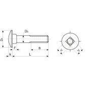 Болт мебельный  6х40 мм, уп 100шт.