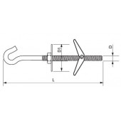 Складной пружин дюбель М4х75 мм, уп 100шт.