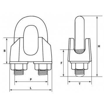 Зажим для стальных канатов 16 мм-1