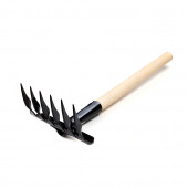 Грабли АРТИ 6 зубьев, с повёрнутым зубом и черенком 400 мм