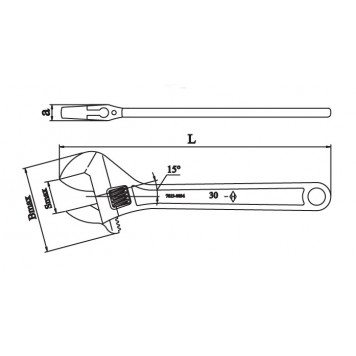 Ключ омедненный гаечный разводной 375 мм КР-46 НИЗ-1