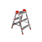 Стремянка стальная 3 ступенчатая двухсторонняя