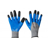 Перчатки нейлоновые СИНИЕ (с черными пальцами) 12/420
