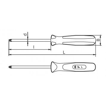 Отвёртка крестовая PH3х200 мм НИЗ-1