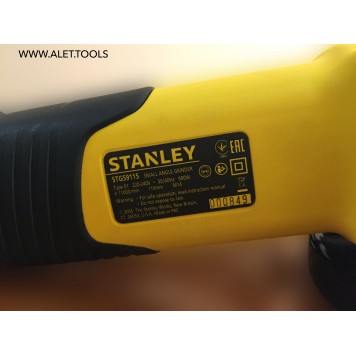 Угловая шлифмашинка STGS9115-B9  900 Вт, 115 мм STАNLEY-6