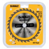 Диск DT1935-QZ пильный CONSTRUCT 165х20 мм, 30 зубьев, ATB +10° DEWALT
