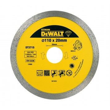 Диск DT3715-QZ EXTREME для плиткореза DWC410 110х20 мм, h=8 мм DEWALT