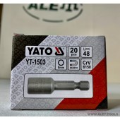 Насадка YT-1503 6-гр. торцевая магнитная 1/4, 8 х 48 мм YATO