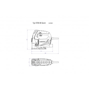 Электролобзик STEB 80 Quick 590 Вт, маятник, кейс (601041500) METABO-7
