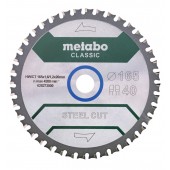 Пильный диск SteelCutClassic 165 x 20 мм, Z40, WZ 4° METABO