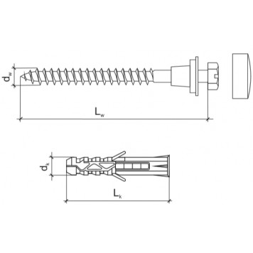 Крепление BKMM-B для унитаза 10х80 мм Wkret-1