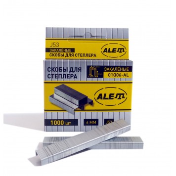 Скобы 01Q06-AL 6 х 11,3 х 0,7 мм, 1000 шт. ALET-1