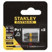 Биты STA62650-XJ FatMax MagnetScrLock PZ1х25 мм, 2 шт