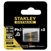 Биты STA62680-XJ FatMax MagnetScrLock PH3х25 мм, 2 шт